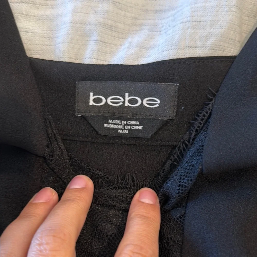 Bebe Black Lace Bodysuit - Picture 3 of 4